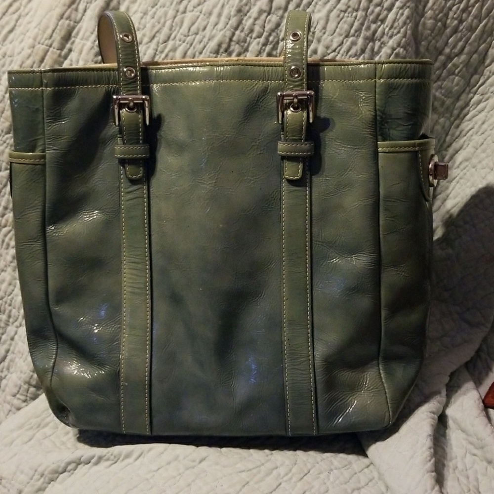 Coach patten leather bag
